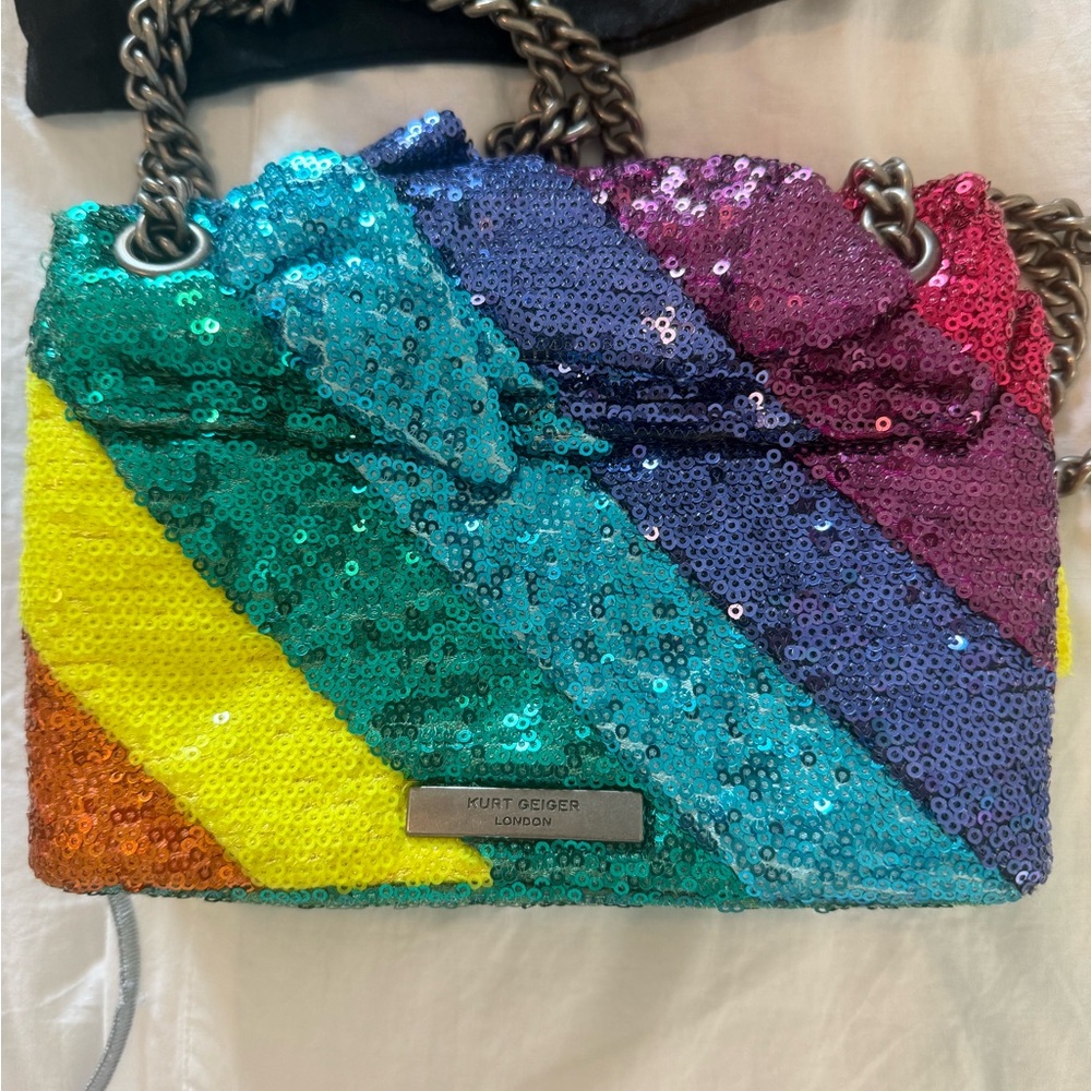 Kurt Geiger Multicolor Sequin Shoulder Bag - Picture 2 of 5